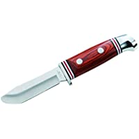 Herbertz Cuchillo Cuchillo para niños con Mango de Madera y Vaina de Piel- Parte Delantera Punta Redonda- Inoxidable